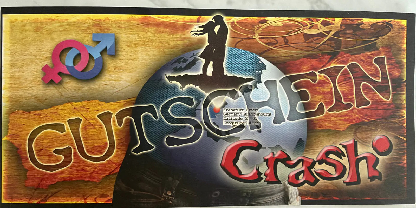 Crash Gutschein als Geschenkkarte mit rotem Crash Logo.